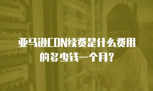 亚马逊CDN续费是什么费用的多少钱一个月？