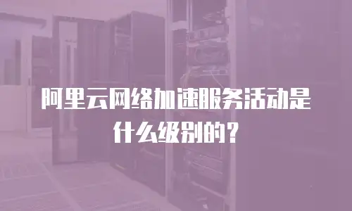 阿里云网络加速服务活动是什么级别的？