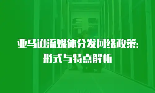 亚马逊流媒体分发网络政策：形式与特点解析