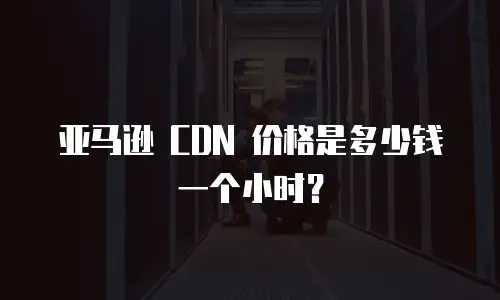 亚马逊 CDN 价格是多少钱一个小时？