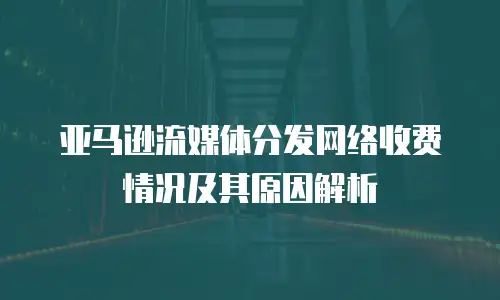 亚马逊流媒体分发网络收费情况及其原因解析