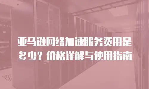亚马逊网络加速服务费用是多少？价格详解与使用指南