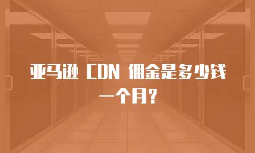 亚马逊 CDN 佣金是多少钱一个月？