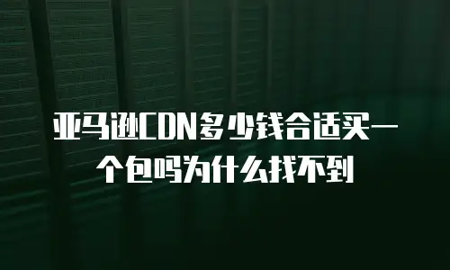 亚马逊CDN多少钱合适买一个包吗为什么找不到