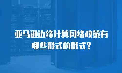 亚马逊边缘计算网络政策有哪些形式的形式？