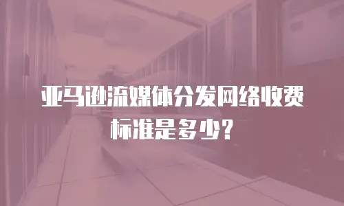 亚马逊流媒体分发网络收费标准是多少？