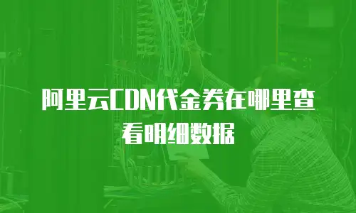  阿里云CDN代金券在哪里查看明细数据