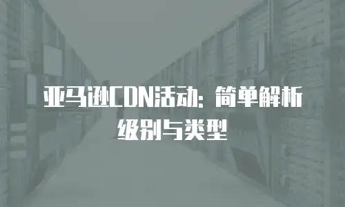 亚马逊CDN活动: 简单解析级别与类型