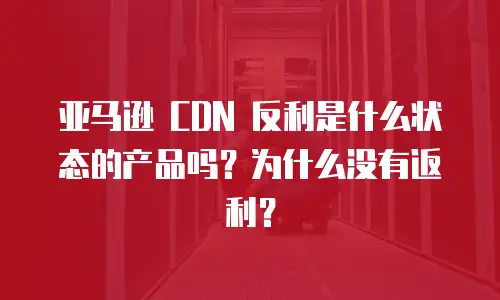 亚马逊 CDN 反利是什么状态的产品吗？为什么没有返利？