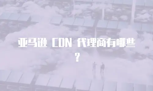 亚马逊 CDN 代理商有哪些？