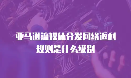 亚马逊流媒体分发网络返利规则是什么级别