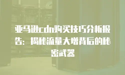 亚马逊cdn购买技巧分析报告：揭秘流量大增背后的秘密武器