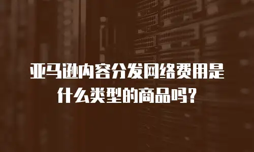亚马逊内容分发网络费用是什么类型的商品吗？