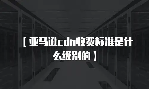 【亚马逊cdn收费标准是什么级别的】