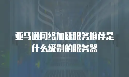 亚马逊网络加速服务推荐是什么级别的服务器