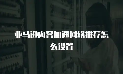 亚马逊内容加速网络推荐怎么设置