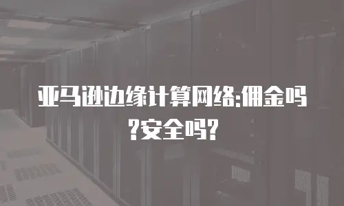 亚马逊边缘计算网络:佣金吗?安全吗?