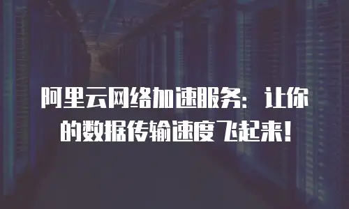 阿里云网络加速服务：让你的数据传输速度飞起来！
