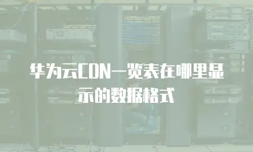 华为云CDN一览表在哪里显示的数据格式