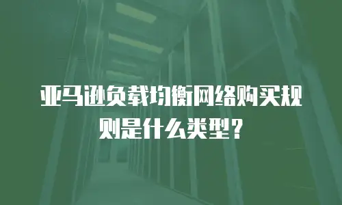 亚马逊负载均衡网络购买规则是什么类型？