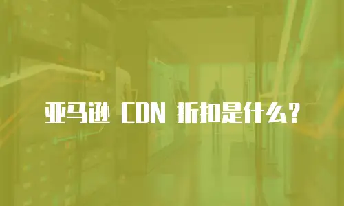  亚马逊 CDN 折扣是什么？