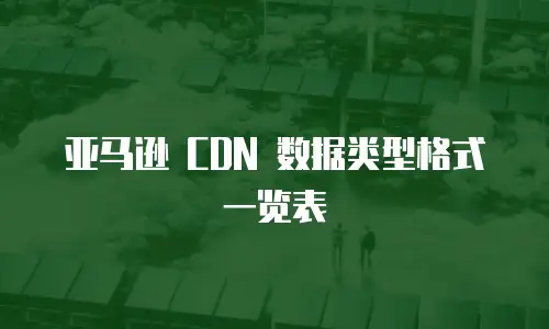 亚马逊 CDN 数据类型格式一览表