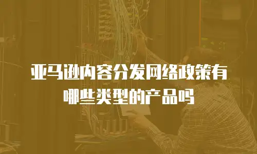 亚马逊内容分发网络政策有哪些类型的产品吗