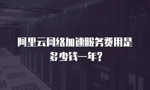 阿里云网络加速服务费用是多少钱一年?
