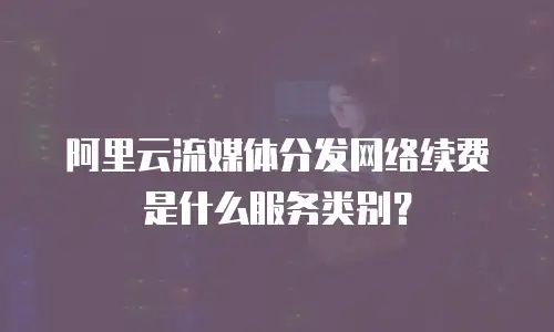 阿里云流媒体分发网络续费是什么服务类别？