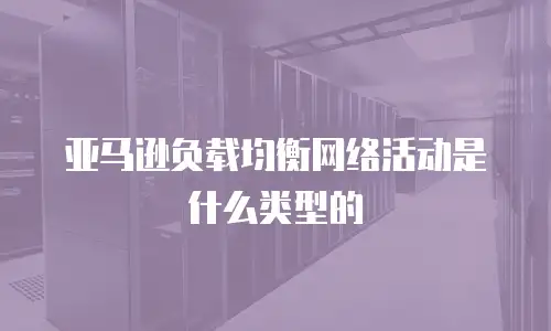 亚马逊负载均衡网络活动是什么类型的