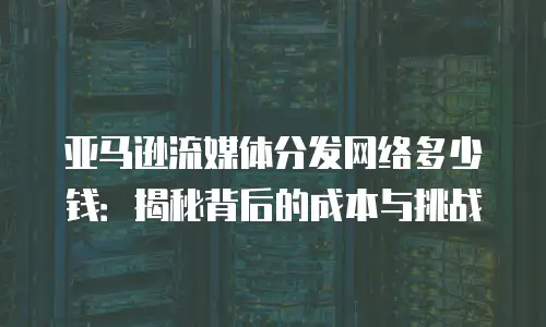 亚马逊流媒体分发网络多少钱：揭秘背后的成本与挑战