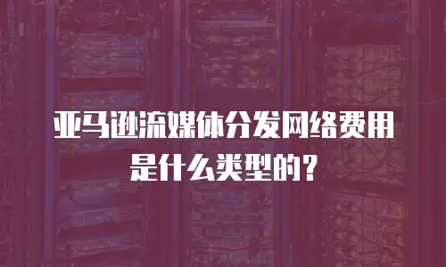 亚马逊流媒体分发网络费用是什么类型的？