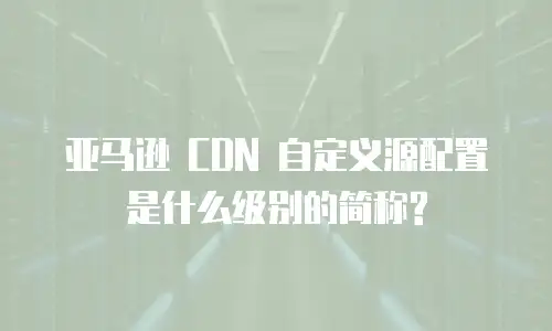 亚马逊 CDN 自定义源配置是什么级别的简称?