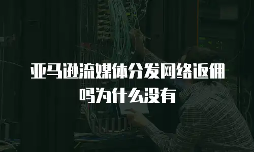 亚马逊流媒体分发网络返佣吗为什么没有