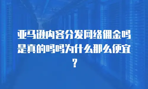 亚马逊内容分发网络佣金吗是真的吗吗为什么那么便宜？