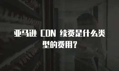 亚马逊 CDN 续费是什么类型的费用？