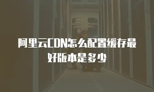 阿里云CDN怎么配置缓存最好版本是多少