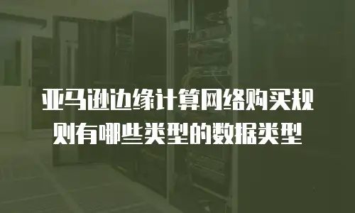 亚马逊边缘计算网络购买规则有哪些类型的数据类型