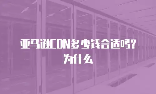 亚马逊CDN多少钱合适吗？为什么