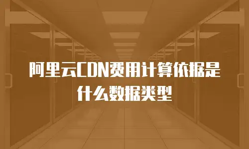 阿里云CDN费用计算依据是什么数据类型