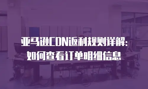 亚马逊CDN返利规则详解：如何查看订单明细信息