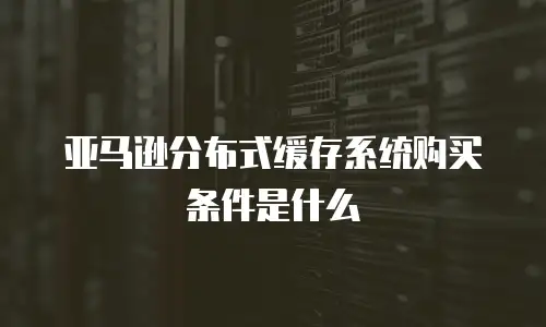 亚马逊分布式缓存系统购买条件是什么