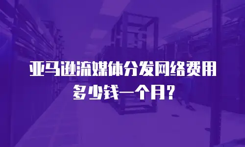 亚马逊流媒体分发网络费用多少钱一个月？