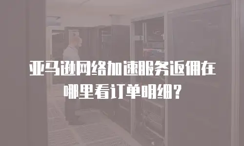 亚马逊网络加速服务返佣在哪里看订单明细？