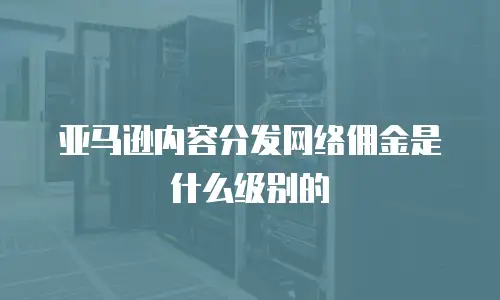 亚马逊内容分发网络佣金是什么级别的