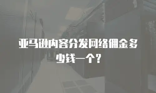 亚马逊内容分发网络佣金多少钱一个？