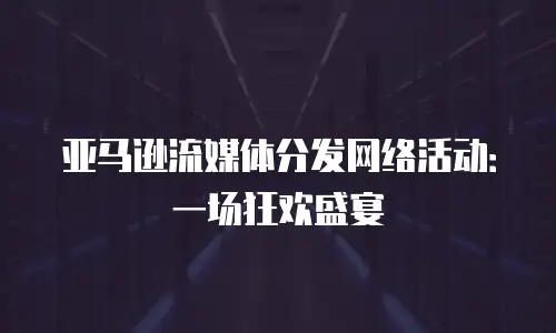 亚马逊流媒体分发网络活动：一场狂欢盛宴