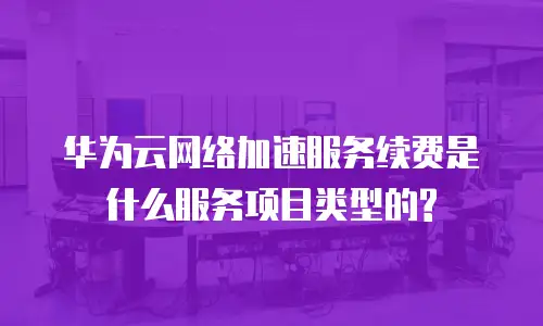 华为云网络加速服务续费是什么服务项目类型的?