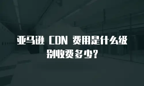 亚马逊 CDN 费用是什么级别收费多少？