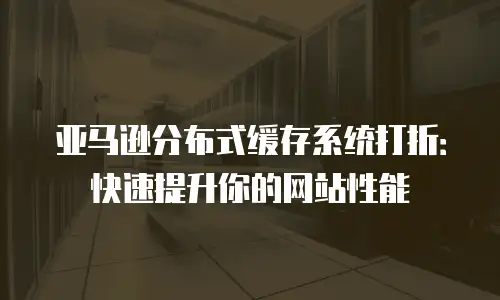 亚马逊分布式缓存系统打折：快速提升你的网站性能